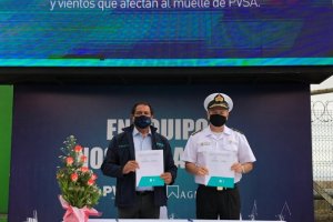 Firma de protocolode intercambio electrónico de información de la Estación Meteorológica de Puerto Ventanas S.A. con Directemar. Firma de protocolode intercambio electrónico de información de la Estación Meteorológica de Puerto Ventanas S.A. con Directemar.