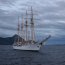 Dotación del Buque Escuela “Esmeralda” realizó visita a Caleta Wulaia