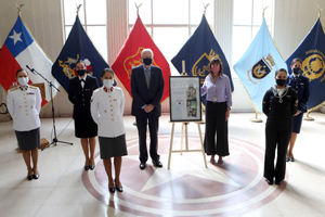 Ministros de Defensa y de la Mujer realizaron homenaje a seis mujeres de las Fuerzas Armadas por su trabajo durante la pandemia por Covid-19 Ministros de Defensa y de la Mujer realizaron homenaje a seis mujeres de las Fuerzas Armadas por su trabajo durante la pandemia por Covid-19