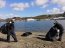 Armada y Scouts Marinos recolectaron 750 kilos de basura en playa de Isla Tenglo