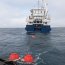 Buque Cabo de Hornos fondeo boya DART 4G en bahía de Constitución
