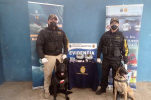 Procedimiento de fiscalización conjunta con binomios caninos logró la incautación de más de 2,3 kilogramos de marihuana y cocaína 