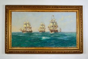 Óleo de destacado artista nacional es donado al Museo Marítimo Nacional