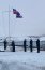 Con temperaturas bajo cero se realizaron ceremonias de cambio de mando en la Antártica