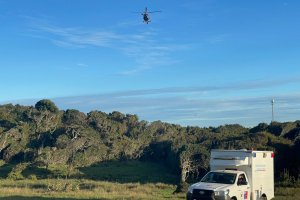 Helicóptero del Grupo Aeronaval Talcahuano evacuó a hombre accidentado desde isla Mocha hasta Lebu