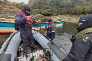 Capitanía de Puerto de Ancud realiza fiscalización a Reserva Marina Pullinque junto con SERNAPESCA