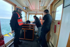 Autoridad Marítima apoyó tareas de fiscalización de la Inspección del Trabajo de Magallanes en Punta Delgada
