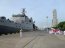 La dotación del buque fue recibida por una comitiva compuesta por representantes de la Armada de Colombia, una agrupación folclórica y el Oficial de Enlace.