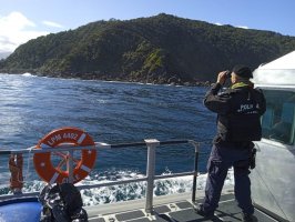Autoridad Marítima realiza labores de rebusca de persona desaparecida caleta Huellelhue