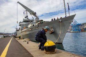 Buque de transporte “Aquiles” zarpó hacia Punta Arenas para dar inicio a la Comisión Antártica
