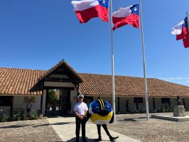 Fiu, la mascota de los Juegos Panamericanos y Parapanamericanos 2023 visitó el Museo Cuna de Prat en Ninhue Fiu, la mascota de los Juegos Panamericanos y Parapanamericanos 2023 visitó el Museo Cuna de Prat en Ninhue