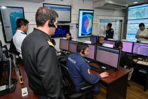 Con simulacro de incendio y de personal herido se efectuó el primer ejercicio tripartito del Sistema Nacional de Alarma de Maremotos (SNAM) Con simulacro de incendio y de personal herido se efectuó el primer ejercicio tripartito del Sistema Nacional de Alarma de Maremotos (SNAM)