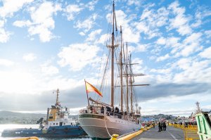 Tercera Zona Naval brinda apoyo operativo en ingreso de B.E. "Juan Sebastián de Elcano" al país