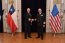 El Comandante de la Flota del Pacífico de Estados Unidos, Almirante Stephen Thomas Koehler, junto al Comandante en Jefe de la Armada de Chile, Almirante Juan Andrés De La Maza.