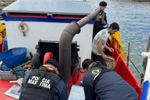 Armada y Sernapesca detectan embarcación de Calbuco con 400 kilos de almejas ilegal