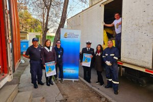Museo Marítimo Nacional hizo entrega de un nuevo cargamento de tapitas plásticas a las Damas de Café