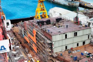 La construcción del primer buque alcanza el 40% de avance