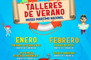 Museo Marítimo Nacional presenta programación de talleres educativos para la temporada estival