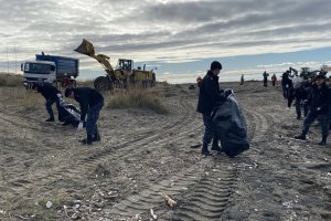 Armada de Chile se suma a la recuperación del borde costero de Punta Arenas tras el temporal